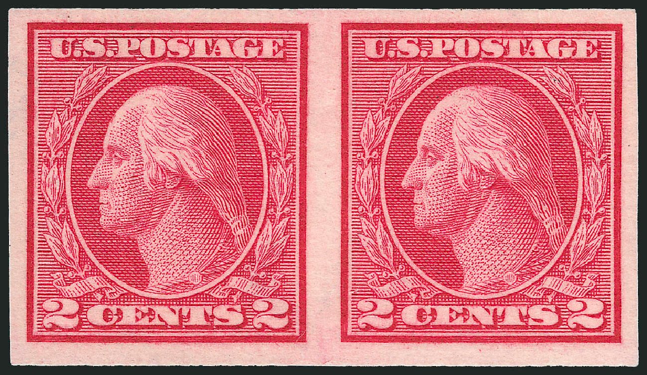US Stamp Prices Scott Catalogue #459 - 1914 2c Washington Coil Imperf. Robert Siegel Auction Galleries, Jul 2013, Sale 1050, Lot 576