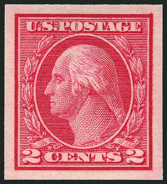 US Stamps Value Scott Catalogue # 459 - 2c 1914 Washington Coil Imperf. Robert Siegel Auction Galleries, Mar 2014, Sale 1067, Lot 1546