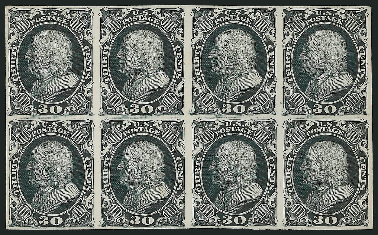 Values of US Stamp Scott # 46: 1875 30c Franklin Reprint. Robert Siegel Auction Galleries, Sep 2008, Sale 962, Lot 2021