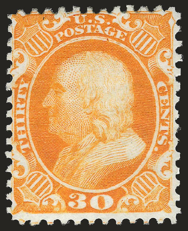 Prices of US Stamp Scott Catalog 46 - 1875 30c Franklin Reprint. Robert Siegel Auction Galleries, Sep 2009, Sale 976, Lot 1295