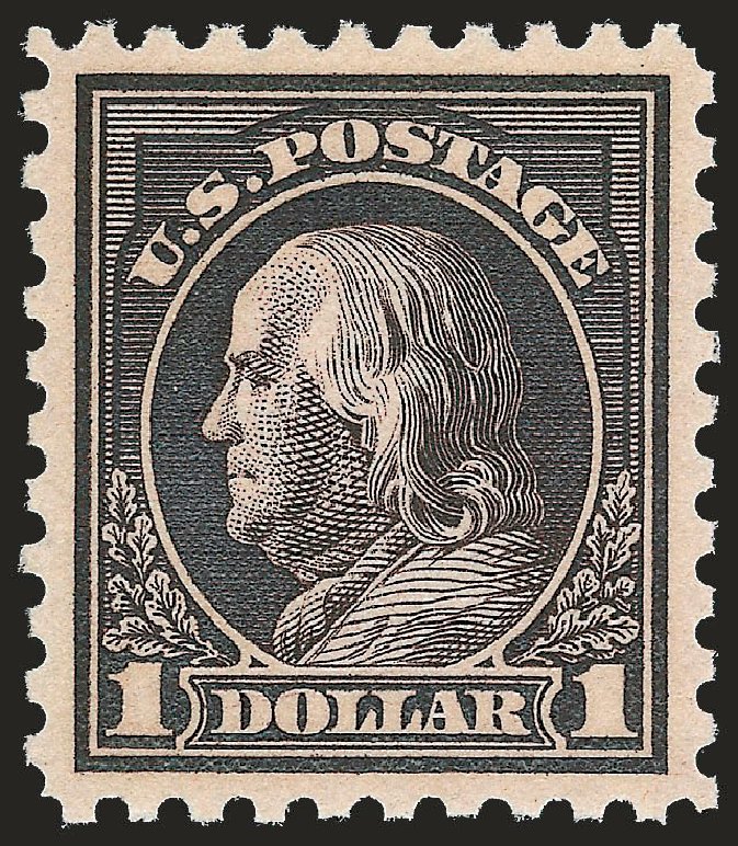Prices of US Stamps Scott Cat. #460 - 1916 US$1.00 Franklin Perf 10. Robert Siegel Auction Galleries, Jun 2009, Sale 973, Lot 208