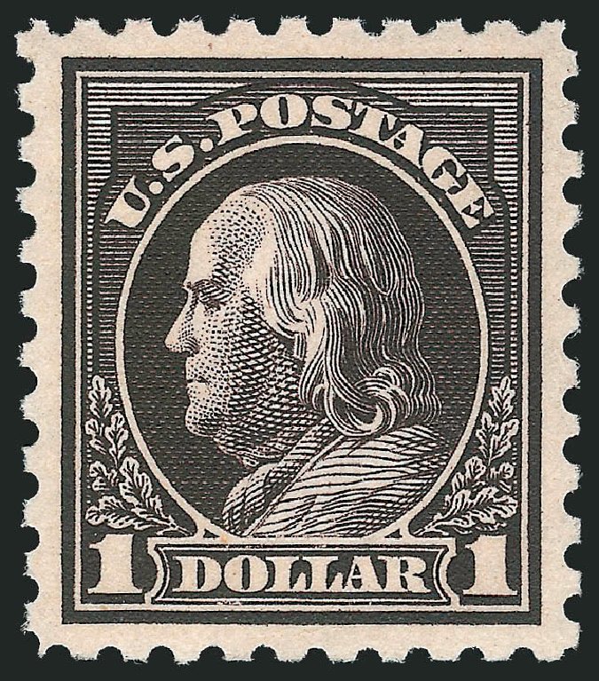 Cost of US Stamps Scott Catalog # 460 - 1916 US$1.00 Franklin Perf 10. Robert Siegel Auction Galleries, Dec 2012, Sale 1037, Lot 2069