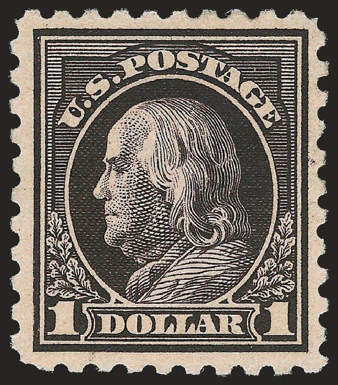 Cost of US Stamps Scott Catalog # 460: 1916 US$1.00 Franklin Perf 10. Robert Siegel Auction Galleries, Sep 2009, Sale 976, Lot 2050