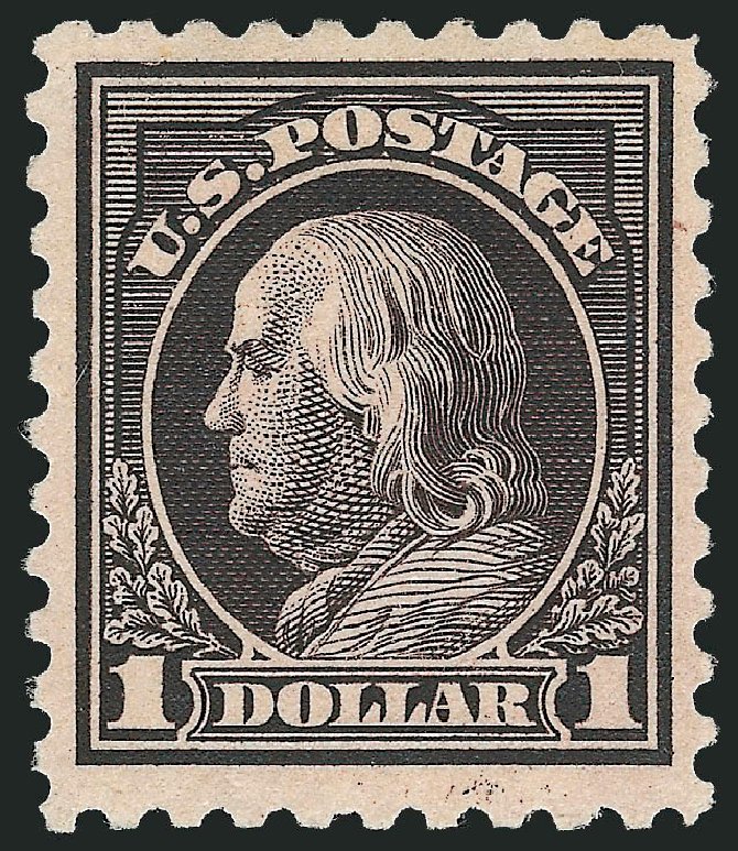 Price of US Stamps Scott Cat. #460 - US$1.00 1916 Franklin Perf 10. Robert Siegel Auction Galleries, Oct 2008, Sale 963, Lot 1001