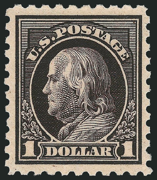 US Stamp Value Scott # 460 - US$1.00 1916 Franklin Perf 10. Robert Siegel Auction Galleries, Dec 2011, Sale 1017, Lot 824