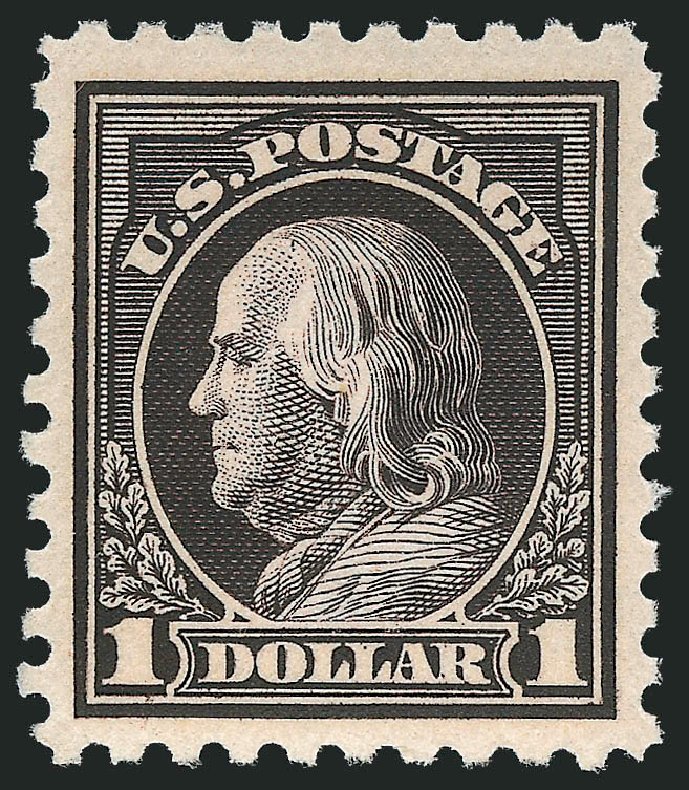 US Stamps Price Scott Catalog # 460: 1916 US$1.00 Franklin Perf 10. Robert Siegel Auction Galleries, May 2013, Sale 1044, Lot 284