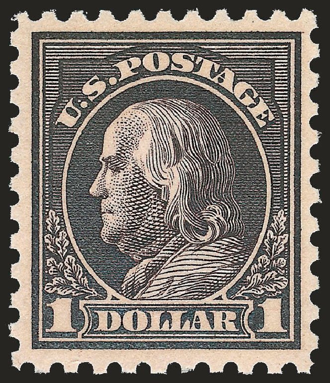 Price of US Stamp Scott Catalogue #460: 1916 US$1.00 Franklin Perf 10. Robert Siegel Auction Galleries, Jun 2009, Sale 975, Lot 1884