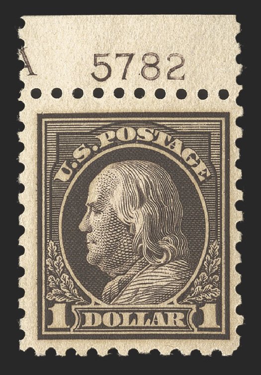 Cost of US Stamps Scott Cat. #460 - 1916 US$1.00 Franklin Perf 10. Spink Shreves Galleries, Jul 2012, Sale 140, Lot 274