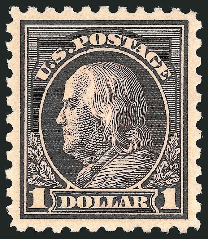 US Stamps Prices Scott Cat. # 460: 1916 US$1.00 Franklin Perf 10. Robert Siegel Auction Galleries, Jun 2012, Sale 1025, Lot 225