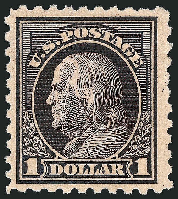 US Stamp Prices Scott Catalog 460 - 1916 US$1.00 Franklin Perf 10. Robert Siegel Auction Galleries, Sep 2008, Sale 962, Lot 2746