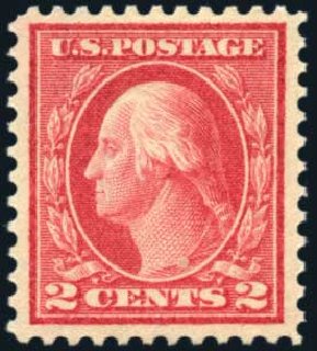 US Stamps Price Scott Cat. # 461: 1915 2c Washington Perf 11. Harmer-Schau Auction Galleries, Feb 2009, Sale 80, Lot 1328