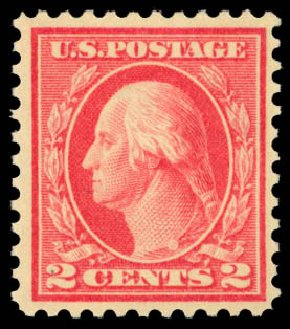 Costs of US Stamp Scott Catalogue # 461: 1915 2c Washington Perf 11. Daniel Kelleher Auctions, Dec 2014, Sale 661, Lot 378