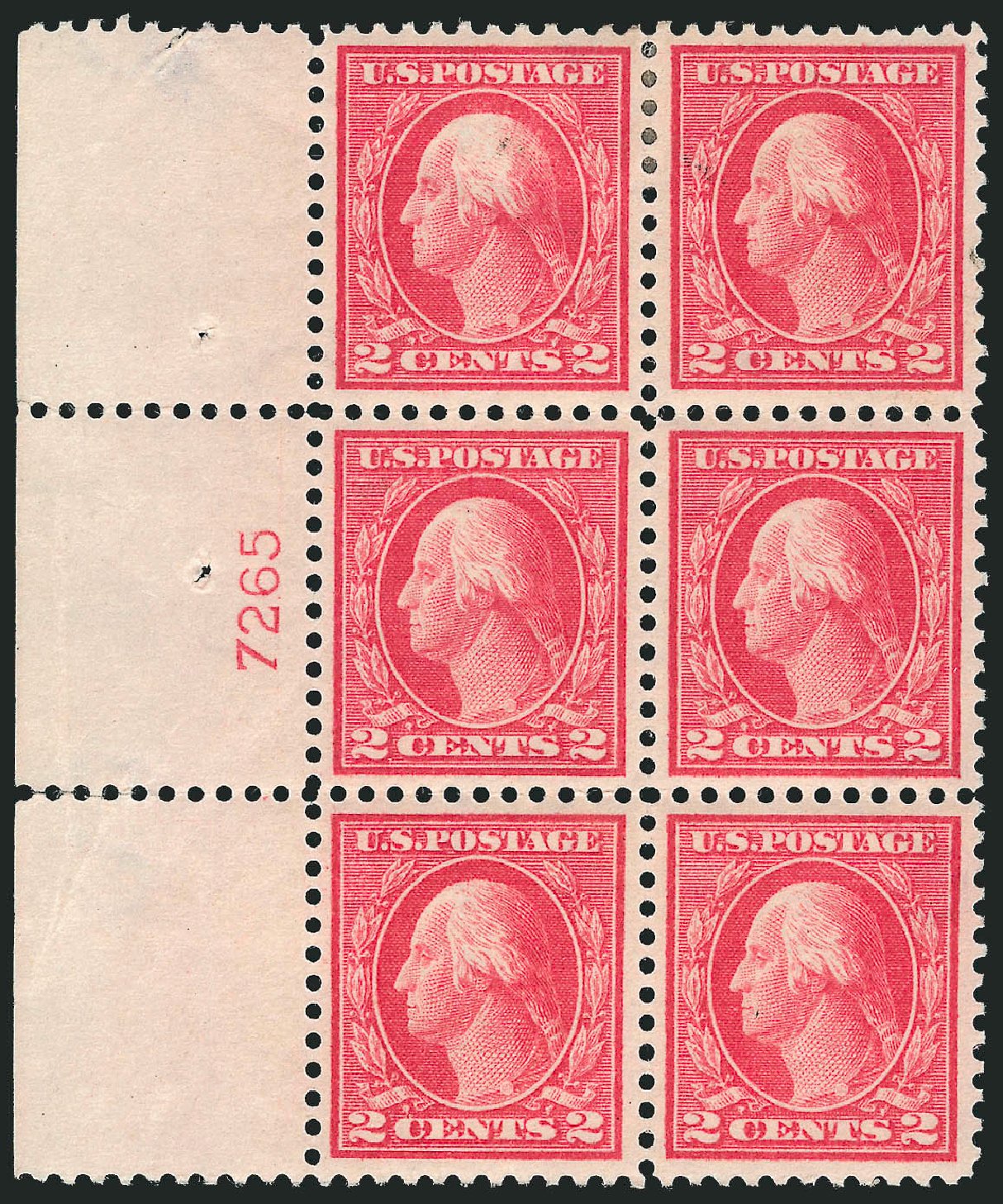 US Stamp Values Scott Catalogue # 461: 2c 1915 Washington Perf 11. Robert Siegel Auction Galleries, Jul 2014, Sale 1077, Lot 279