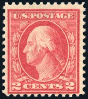 Costs of US Stamp Scott Catalog 461 - 1915 2c Washington Perf 11. Harmer-Schau Auction Galleries, Aug 2011, Sale 90, Lot 1530