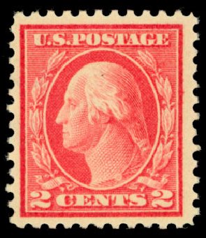 US Stamps Prices Scott Cat. 461: 1915 2c Washington Perf 11. Daniel Kelleher Auctions, Dec 2013, Sale 640, Lot 400
