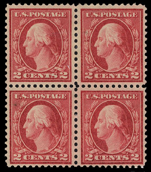 US Stamps Values Scott # 461: 1915 2c Washington Perf 11. Cherrystone Auctions, Apr 2010, Sale 201004, Lot 261