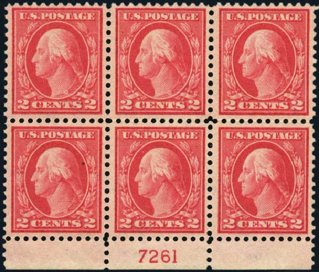 US Stamp Value Scott Catalogue # 461: 1915 2c Washington Perf 11. Harmer-Schau Auction Galleries, Jan 2014, Sale 100, Lot 591