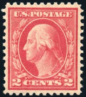 Value of US Stamps Scott 461: 2c 1915 Washington Perf 11. Harmer-Schau Auction Galleries, Feb 2010, Sale 84, Lot 1601