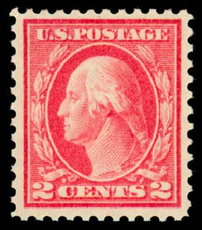Prices of US Stamp Scott Catalogue 461 - 1915 2c Washington Perf 11. Daniel Kelleher Auctions, Sep 2013, Sale 639, Lot 1181
