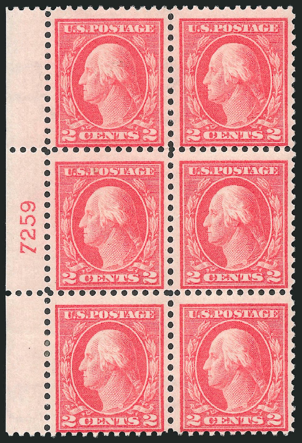 US Stamp Price Scott Cat. 461 - 1915 2c Washington Perf 11. Robert Siegel Auction Galleries, Mar 2013, Sale 1040, Lot 1841