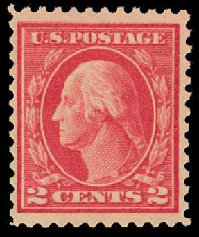Value of US Stamps Scott # 461 - 2c 1915 Washington Perf 11. Daniel Kelleher Auctions, Aug 2012, Sale 631, Lot 1224