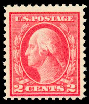 US Stamps Price Scott Cat. 461 - 1915 2c Washington Perf 11. Daniel Kelleher Auctions, Sep 2013, Sale 639, Lot 3584