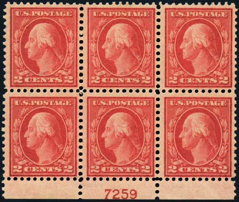 Value of US Stamp Scott # 461 - 1915 2c Washington Perf 11. Harmer-Schau Auction Galleries, Jan 2013, Sale 96, Lot 573