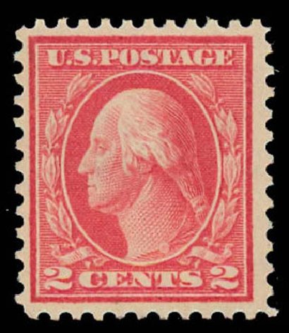 Value of US Stamps Scott Catalogue # 461 - 2c 1915 Washington Perf 11. Daniel Kelleher Auctions, Oct 2011, Sale 626, Lot 383