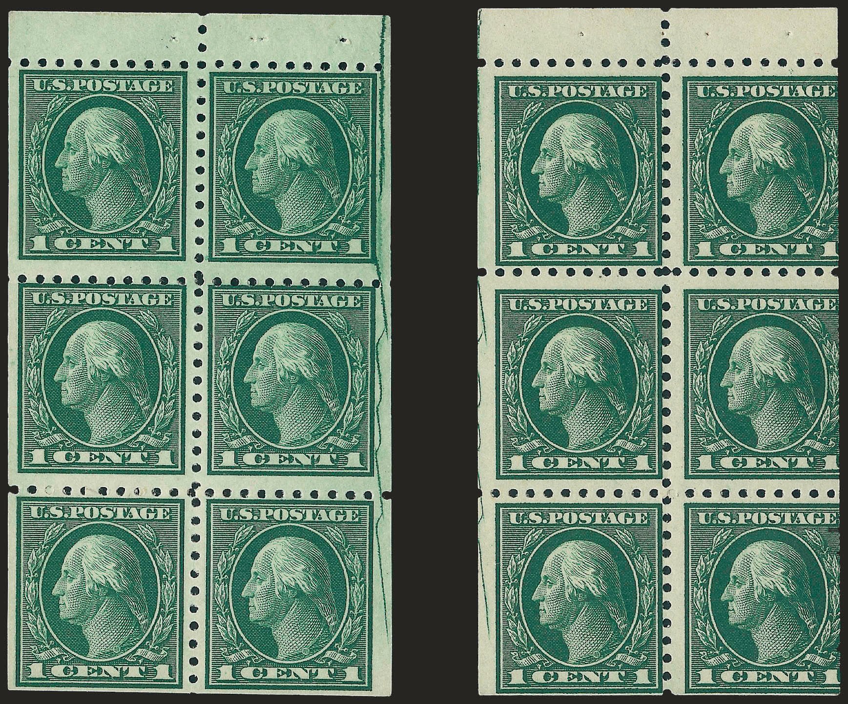 Values of US Stamp Scott Catalogue #462: 1c 1916 Washington Perf 10. Robert Siegel Auction Galleries, Jun 2010, Sale 991, Lot 1240
