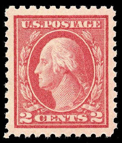US Stamp Prices Scott #463 - 1916 2c Washington Perf 10. Matthew Bennett International, Apr 2008, Sale 326, Lot 429