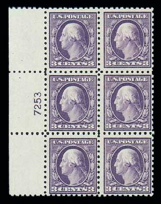 Cost of US Stamps Scott Cat. 464: 3c 1916 Washington Perf 10. Matthew Bennett International, Jun 2007, Sale 319, Lot 1459