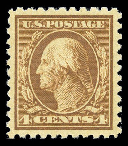 US Stamp Value Scott Catalogue #465 - 4c 1916 Washington Perf 10. Matthew Bennett International, Sep 2010, Sale 333, Lot 3767