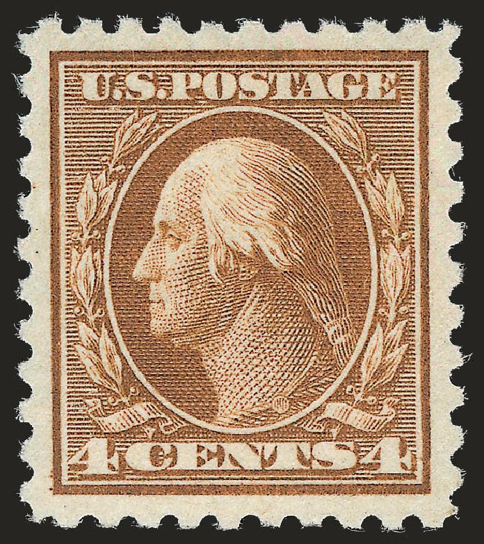 US Stamp Value Scott 465: 4c 1916 Washington Perf 10. Robert Siegel Auction Galleries, Jun 2009, Sale 973, Lot 209