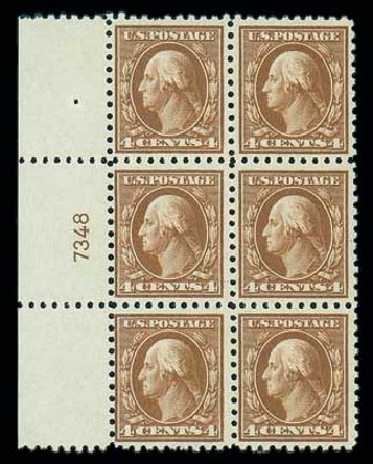 US Stamp Prices Scott Cat. #465 - 1916 4c Washington Perf 10. Matthew Bennett International, Jun 2007, Sale 319, Lot 1460