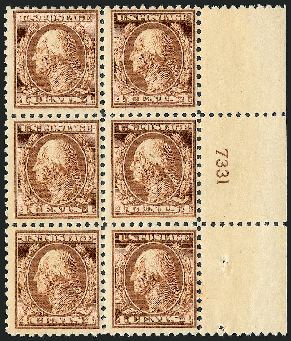 Cost of US Stamp Scott Catalogue # 465 - 1916 4c Washington Perf 10. Robert Siegel Auction Galleries, Oct 2011, Sale 1014, Lot 1960