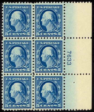 Value of US Stamps Scott Catalogue 466: 1916 5c Washington Perf 10. Daniel Kelleher Auctions, Jul 2011, Sale 625, Lot 987