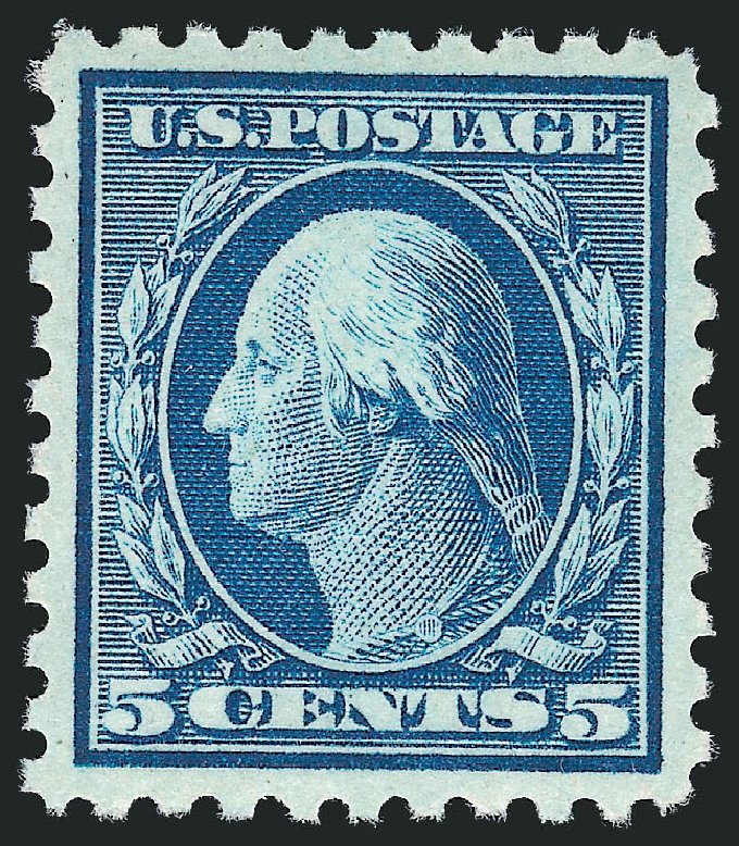 US Stamps Value Scott Catalog 466 - 5c 1916 Washington Perf 10. Robert Siegel Auction Galleries, Oct 2010, Sale 997, Lot 6021