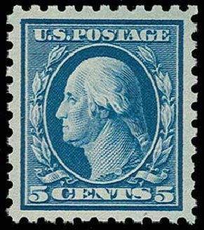 US Stamp Price Scott # 466 - 5c 1916 Washington Perf 10. H.R. Harmer, Jun 2013, Sale 3003, Lot 1323