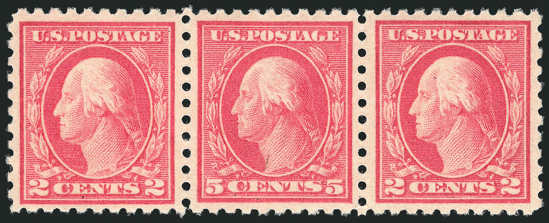 US Stamps Price Scott Cat. 467 - 5c 1917 Washington Perf 10 error. Robert Siegel Auction Galleries, Jun 2012, Sale 1026, Lot 1427