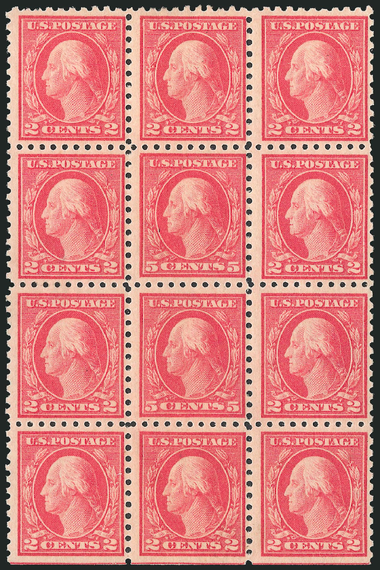 Prices of US Stamps Scott Cat. 467: 5c 1917 Washington Perf 10 error. Robert Siegel Auction Galleries, Jul 2013, Sale 1050, Lot 587