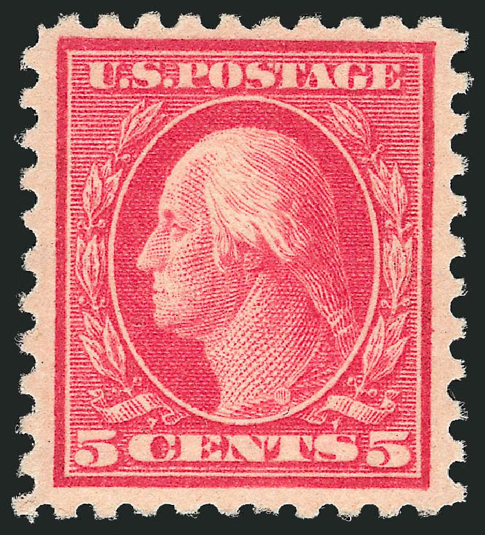 Cost of US Stamps Scott Cat. #467: 5c 1917 Washington Perf 10 error. Robert Siegel Auction Galleries, Apr 2014, Sale 1068, Lot 277