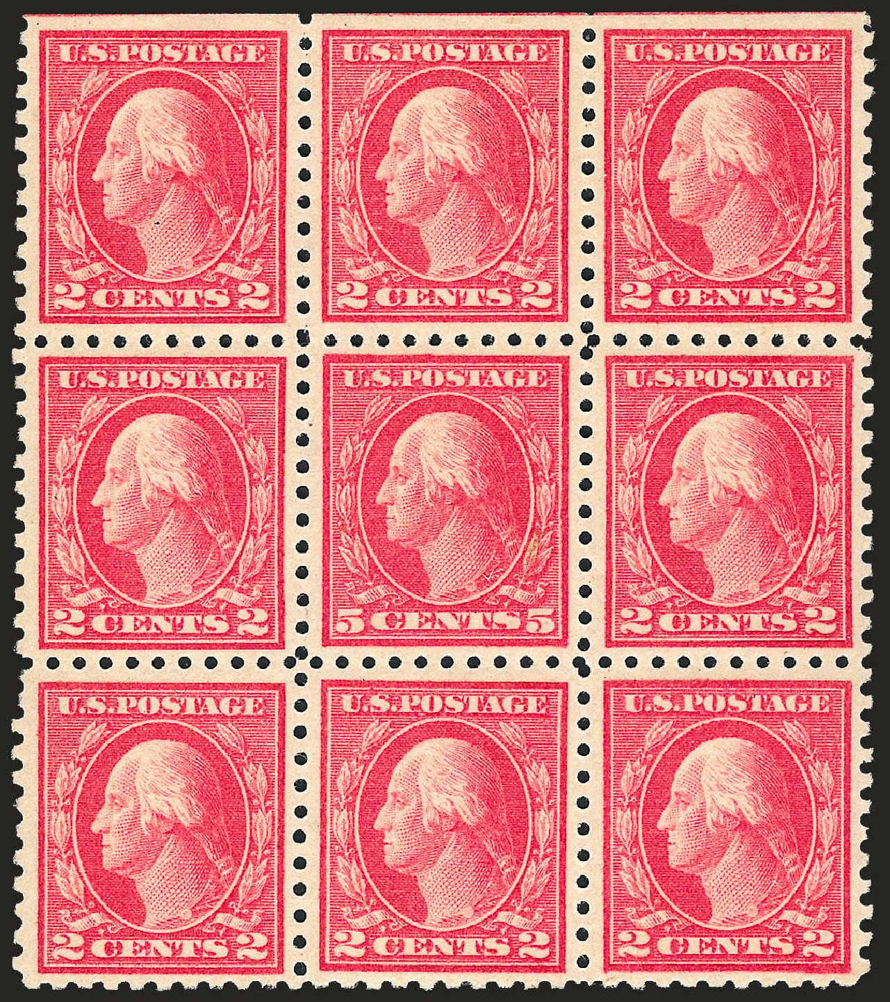 Price of US Stamp Scott Catalogue 467 - 5c 1917 Washington Perf 10 error. Robert Siegel Auction Galleries, Oct 2008, Sale 963, Lot 1007