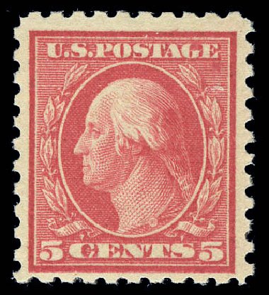 Values of US Stamp Scott 467 - 5c 1917 Washington Perf 10 error. Matthew Bennett International, Sep 2010, Sale 333, Lot 3768