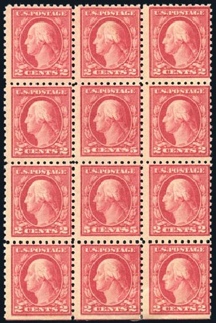 Costs of US Stamps Scott # 467: 1917 5c Washington Perf 10 error. Harmer-Schau Auction Galleries, Feb 2009, Sale 80, Lot 1329