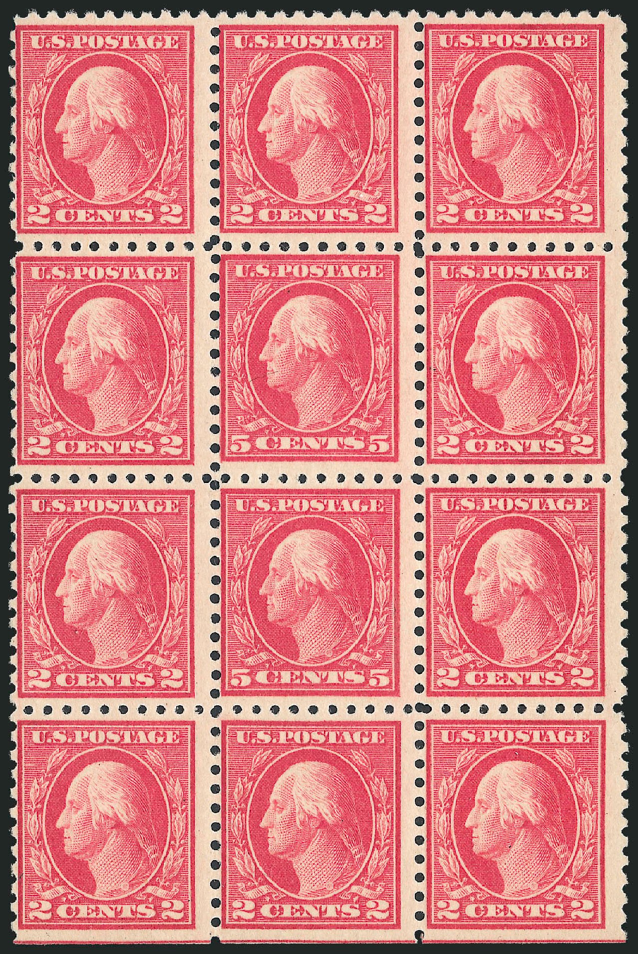 Prices of US Stamps Scott Cat. 467: 5c 1917 Washington Perf 10 error. Robert Siegel Auction Galleries, Jun 2012, Sale 1026, Lot 1429