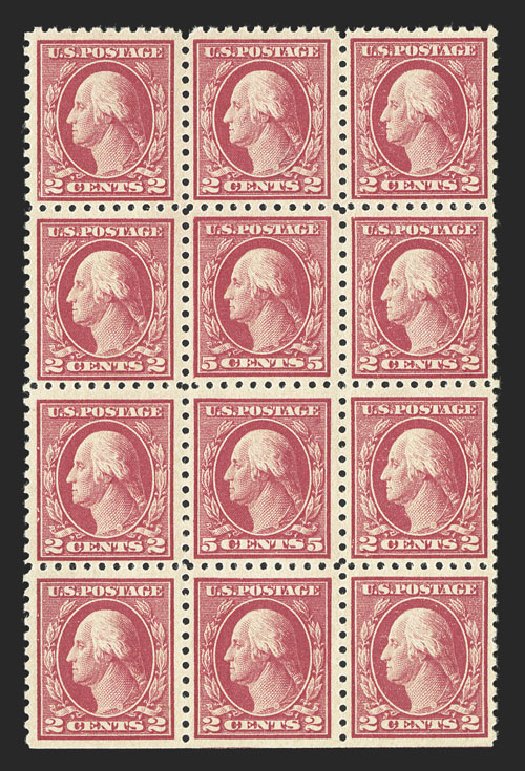 Values of US Stamp Scott Cat. #467 - 1917 5c Washington Perf 10 error. Spink Shreves Galleries, Nov 2012, Sale 141, Lot 170