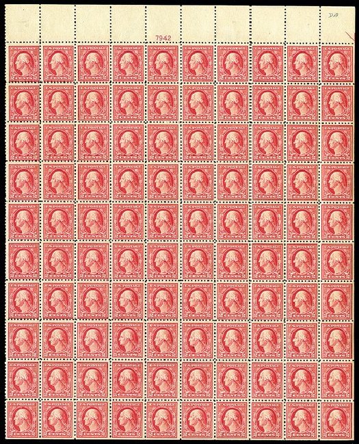 Price of US Stamp Scott Cat. 467: 1917 5c Washington Perf 10 error. Spink Shreves Galleries, May 2014, Sale 148, Lot 320