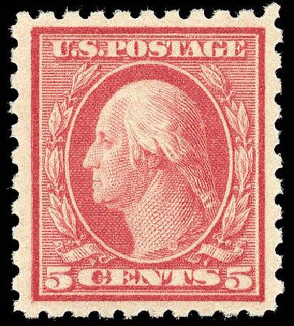 Costs of US Stamps Scott Catalogue # 467: 5c 1917 Washington Perf 10 error. Matthew Bennett International, Apr 2008, Sale 326, Lot 431