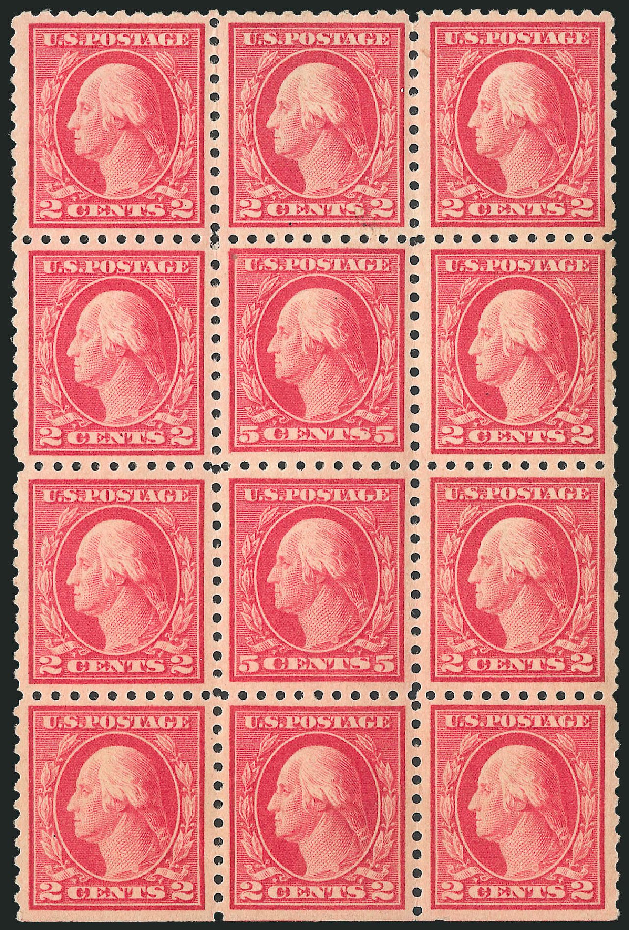 Value of US Stamp Scott Catalog 467: 5c 1917 Washington Perf 10 error. Robert Siegel Auction Galleries, Mar 2013, Sale 1040, Lot 1851
