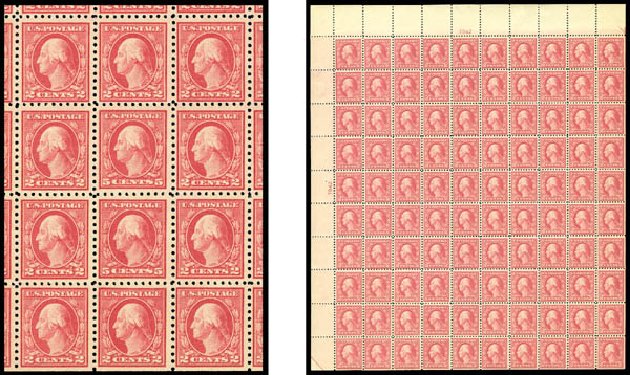 Value of US Stamps Scott 467 - 1917 5c Washington Perf 10 error. Matthew Bennett International, Sep 2012, Sale 346, Lot 844